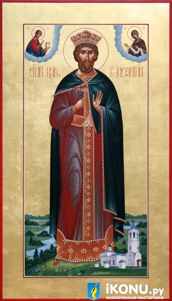 Икона Святого Константина Великого (мерная, на золоте, с дополнениями)