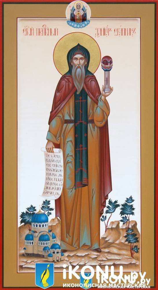 Икона Святого Даниила Столпника (мерная, живописная, с дополнениями) (образ №325393)