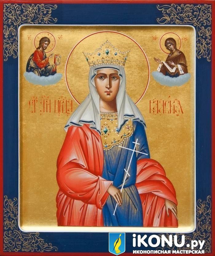 Икона Святой Царицы Валерии (именная, на золоте, с дополнениями) (образ №322491)