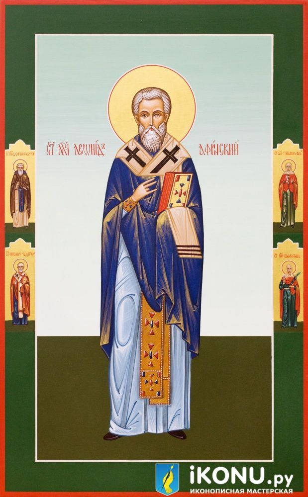 Икона Святого Леонида Афинского (мерная, живописная, с дополнениями) (образ №337679)
