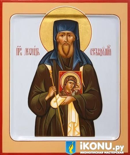 Икона Святого Леонида Устьнедумского (именная, живописная, с ковчегом) (образ №321833)