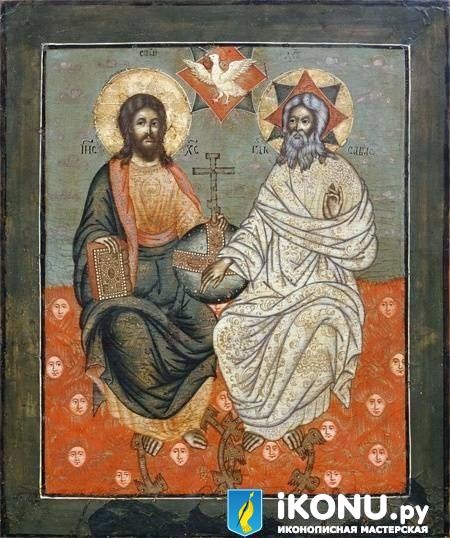 Икона Новозаветной Троицы (Сопрестолие) (живопись) (образ №321621)