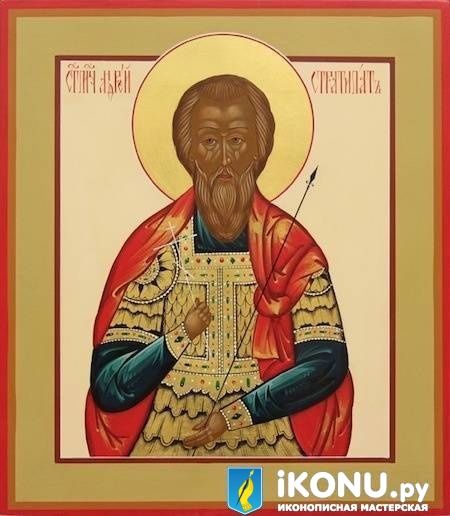 Икона Святого  Андрея  Стратилата  (именная, живописная) (образ №320515)