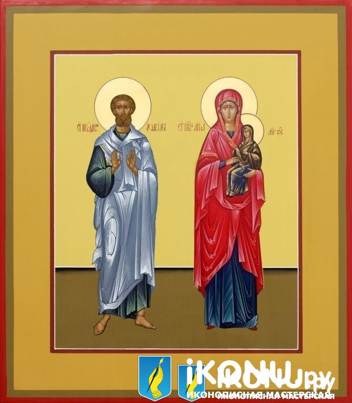 Икона Святых Иоакима и Анны (живописная) (образ №337783)