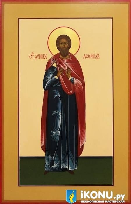 Икона Святого  Леонида Коринфского (мерная, живописная) (образ №319878)