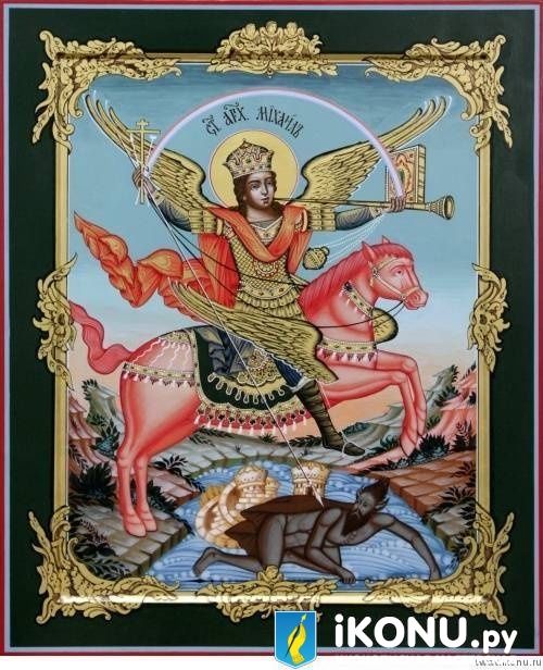 Икона Архангел Михаил побивающий диавола (авторская копия) (образ №322864)