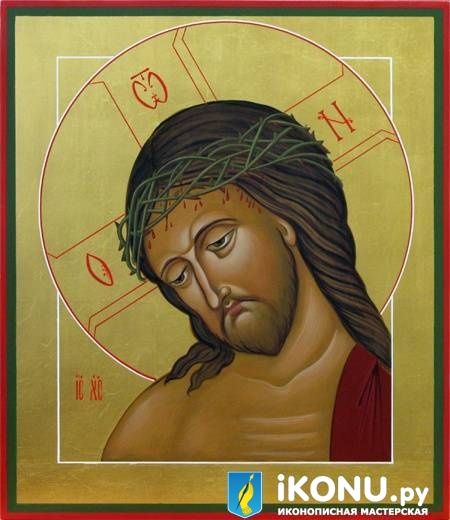 Христос В Терновом Венце (на золоте) (образ №322119)