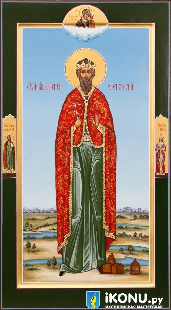 Икона Святого Димитрия Скепсийского (мерная, живописная, с дополнениями) (образ №340444)