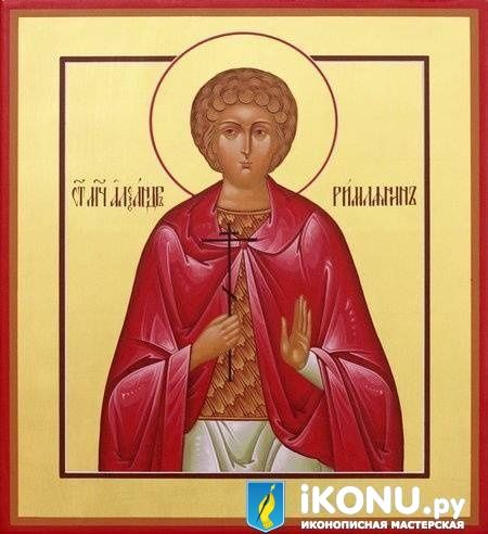 Икона Святого Александра Римлянина (именная, на золоте) (образ №319654)