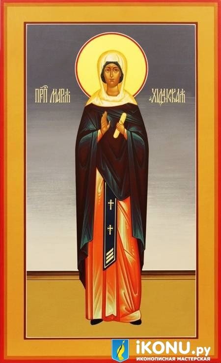 Икона Святой Марии Хиданской (мерная, живописная с переходящим фоном) (образ №320969)