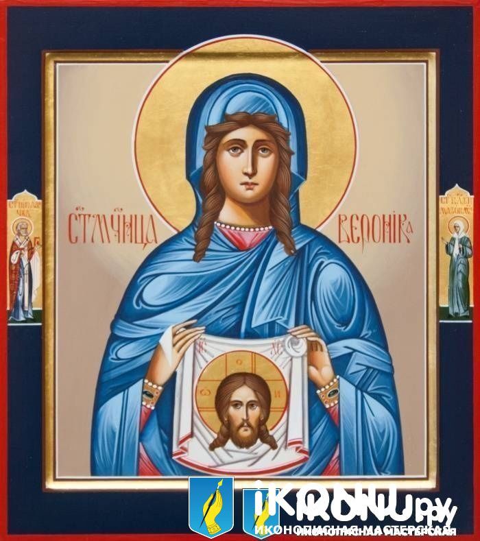 Икона Святой Праведной Вероники (именная, живописная с дополнениями) (образ №322537)