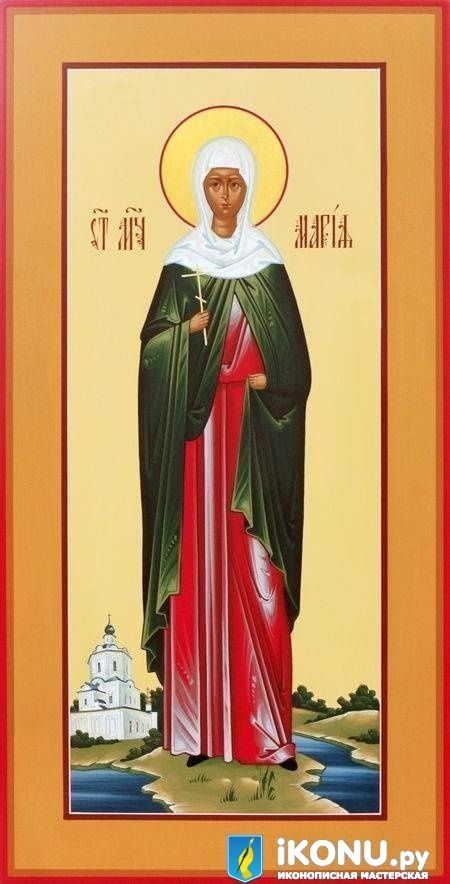 Икона Святой Марии Константинопольской (мерная, живописная, с дополнениями) (образ №321032)