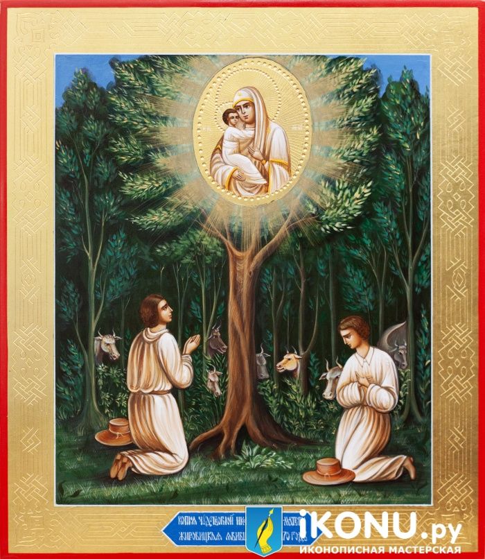 Жировицкая Икона Божией Матери (золото с резьбой) (образ №337909)