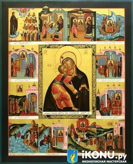 Владимирская икона Божией Матери с чудесами (образ №321244)