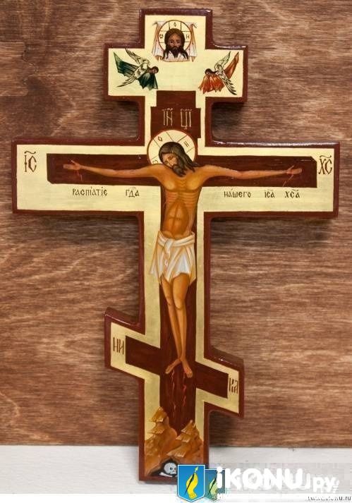 Распятие Христово (крест, на золоте) (образ №330417)