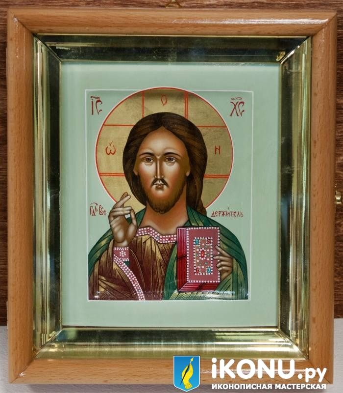 Икона Господа Вседержителя (живописная, продается с киотом) (образ №323550)