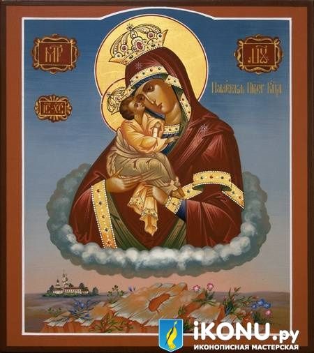 Почаевская икона Божией Матери (живопись, с дополнениями) (образ №321824)