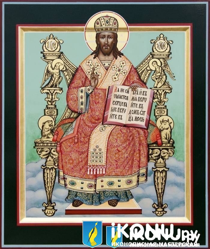 Икона Спаса на Престоле (живописная, авторская копия) (образ №323651)