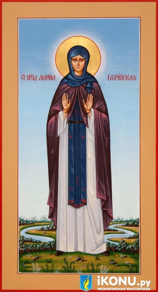 Икона Святой Марины Берийской (Македонской) (мерная, живописная, с дополнениями) (образ №330850)