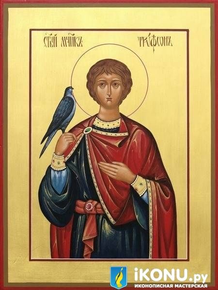 Икона Святого Трифона (именная, на золоте)